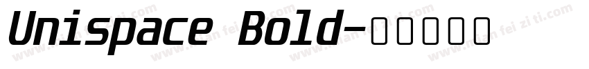 Unispace Bold字体转换